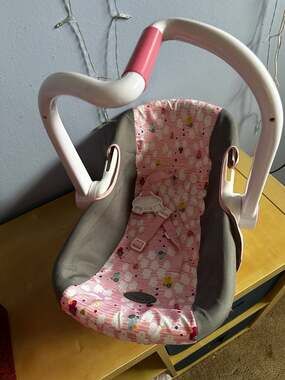 BABY born Dolls Pink and Grey Comfort Seat Car Carrier